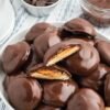 agalongs cookies with chocolate coating and peanut butter filling