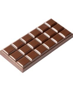 Wavy chocolate bar with textured surface